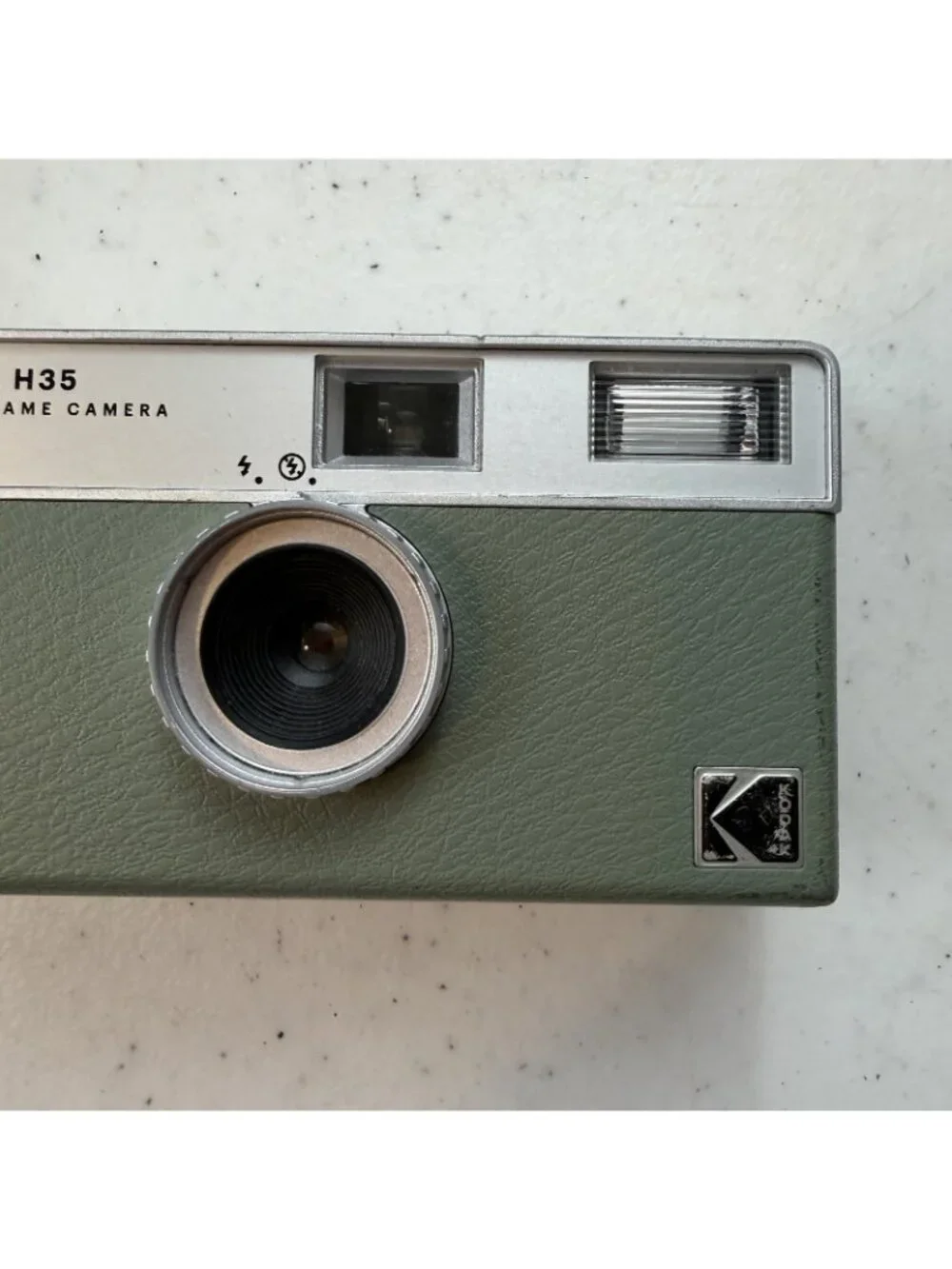 Kodak Ektar H35 Half Frame 35mm Film Camera Sage Green Silver Flash GC